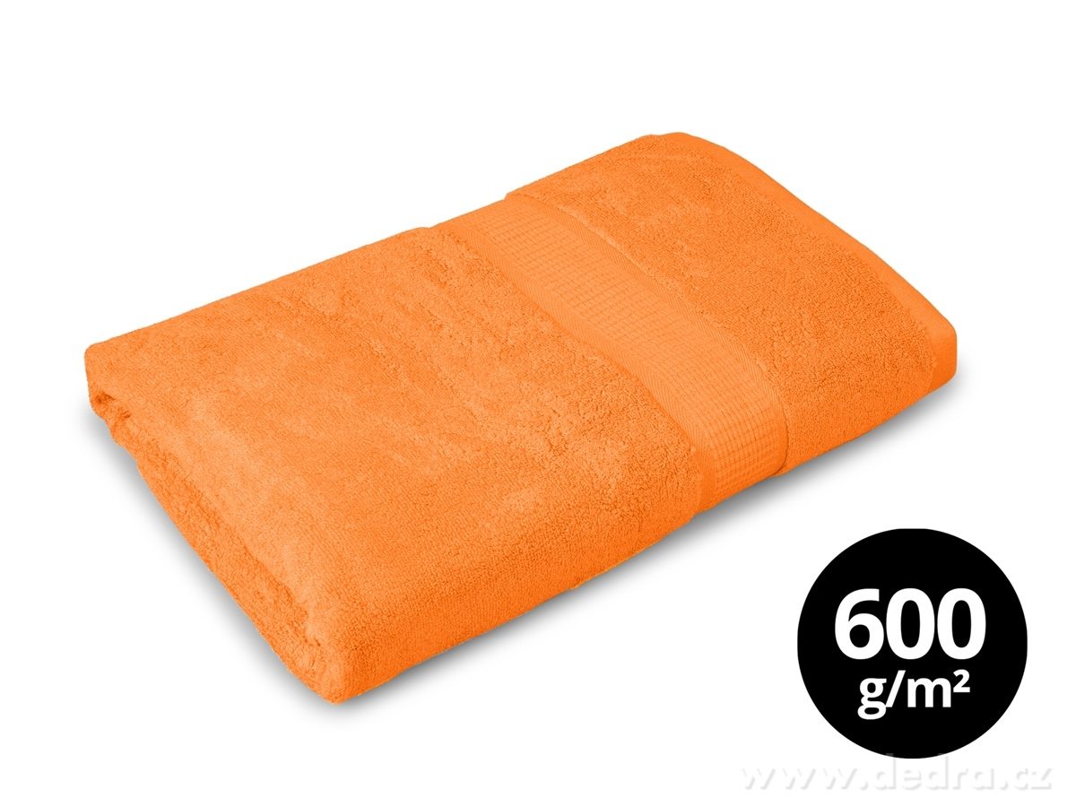 BAMBOO osuška s elegantnou bordúrou - oranžová