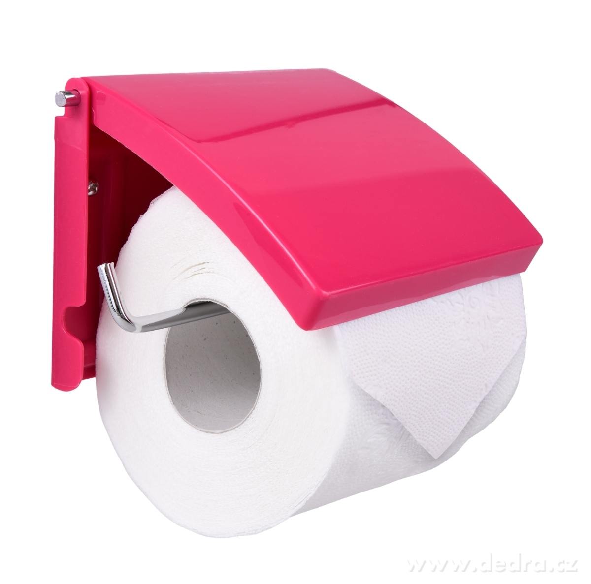 Držiak toaletného papiera, malinový