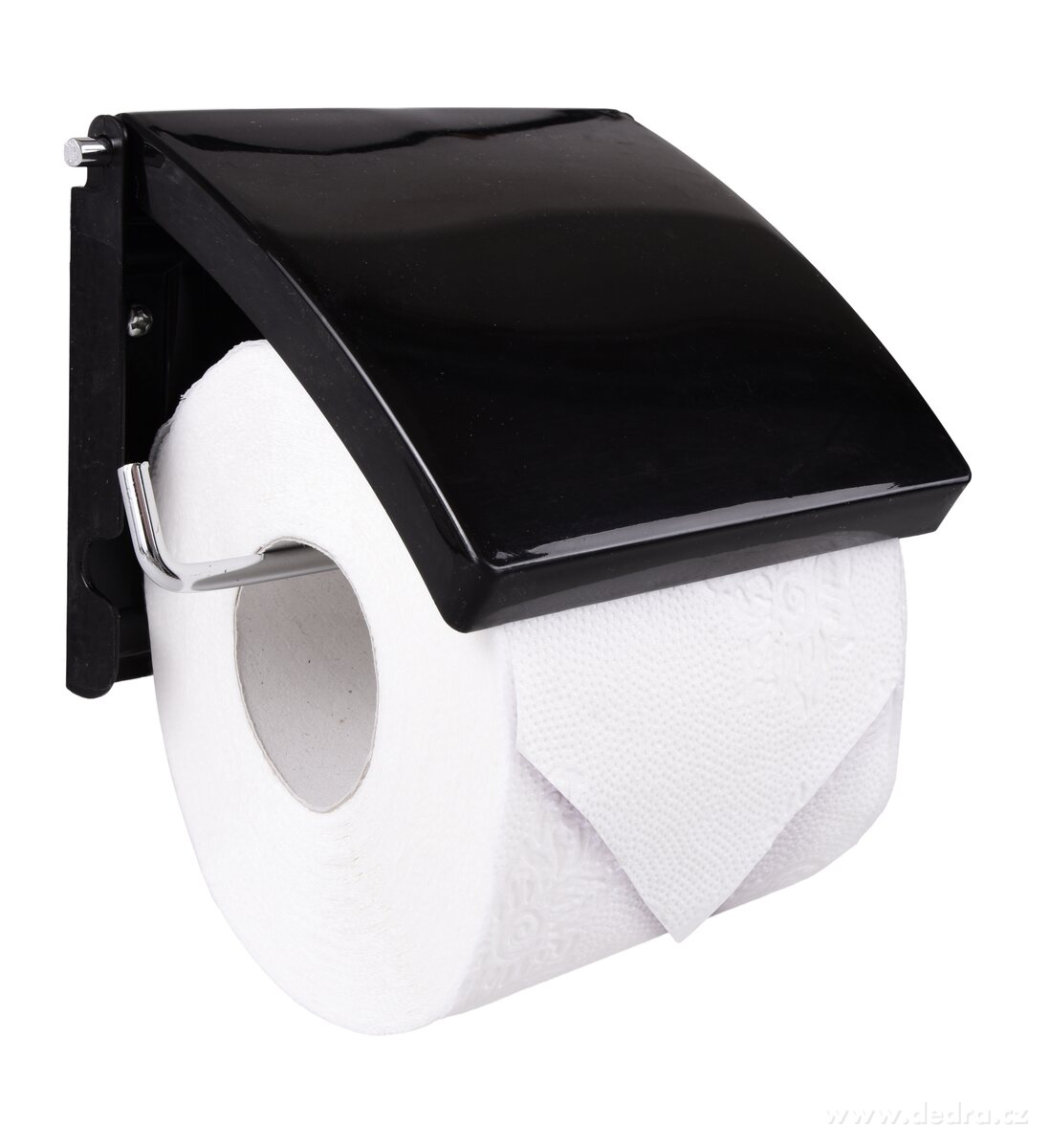 Držiak toaletného papiera, čierny