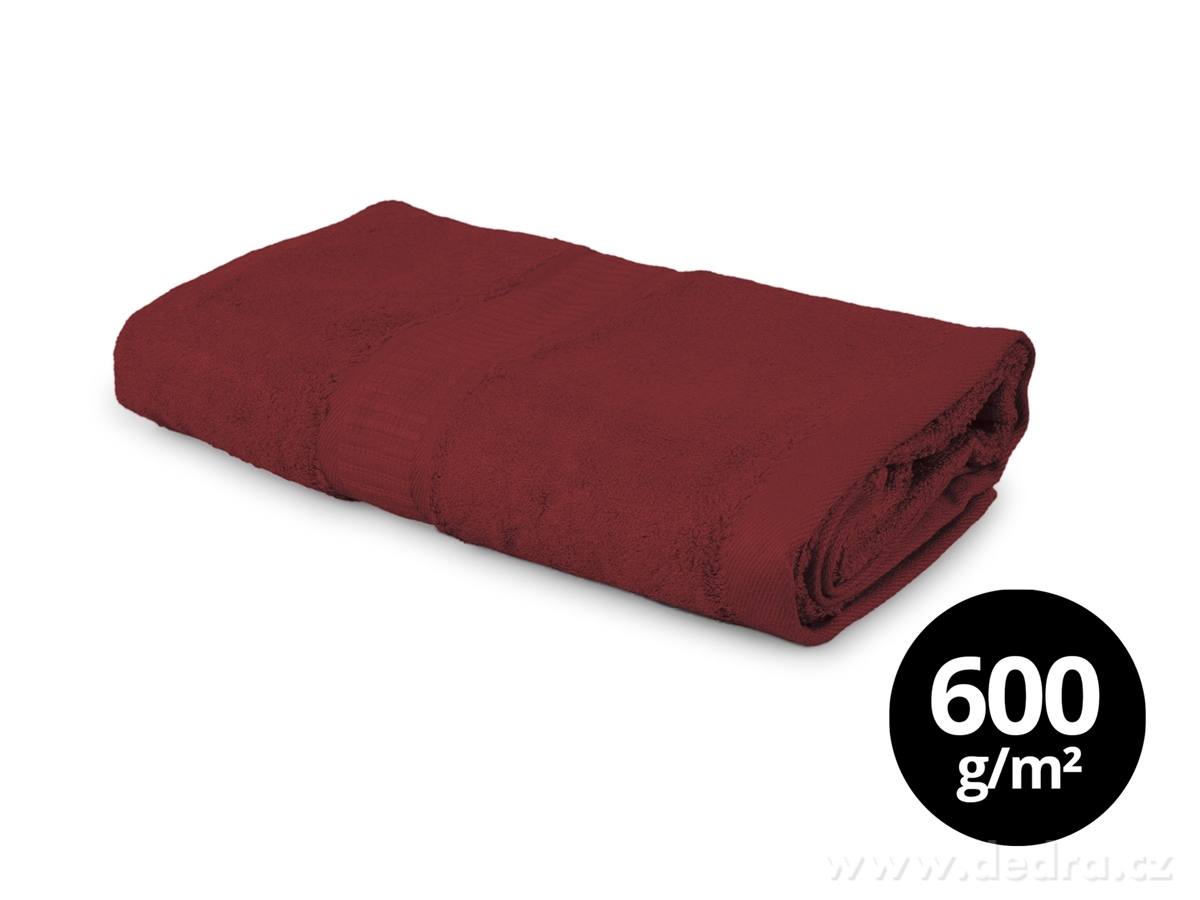 BAMBOO veľký uterák s elegantnou bordúrou - čokoládový