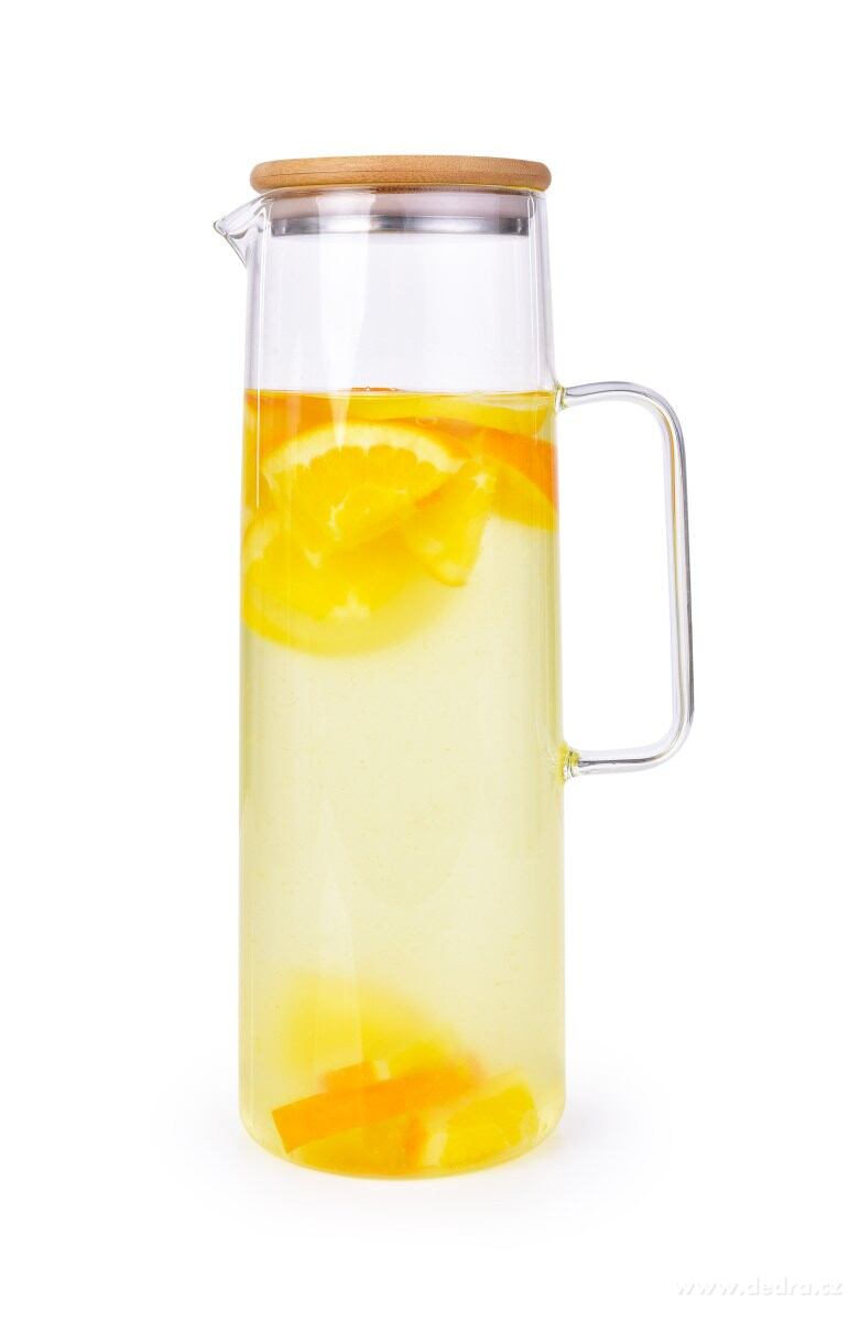 BOROSIL GLASS Džbán z borosilikátového skla s bambusovým vekom 1,6 l