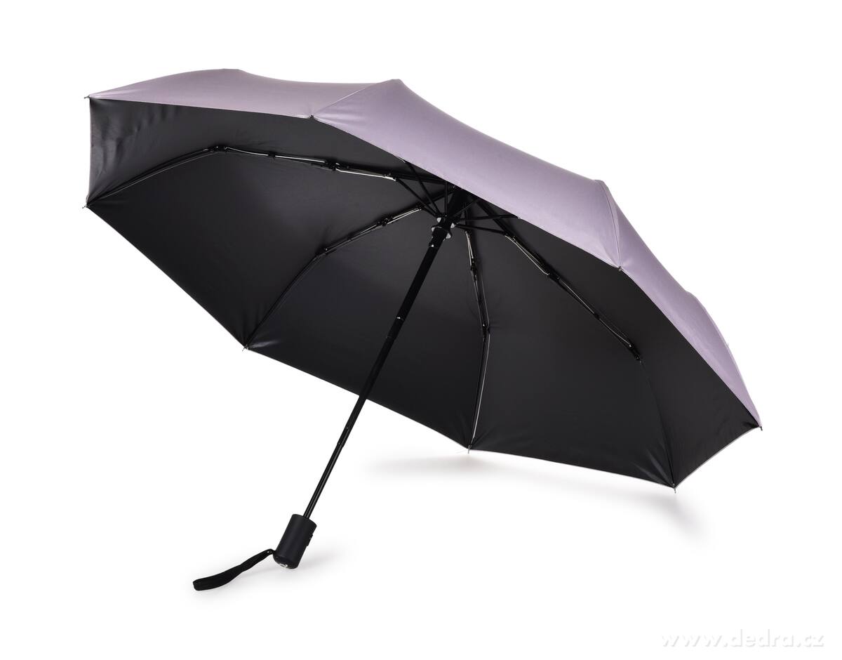 Dvojfarebný automatický dáždnik FC BLACK BADGE - Sivý/čierny