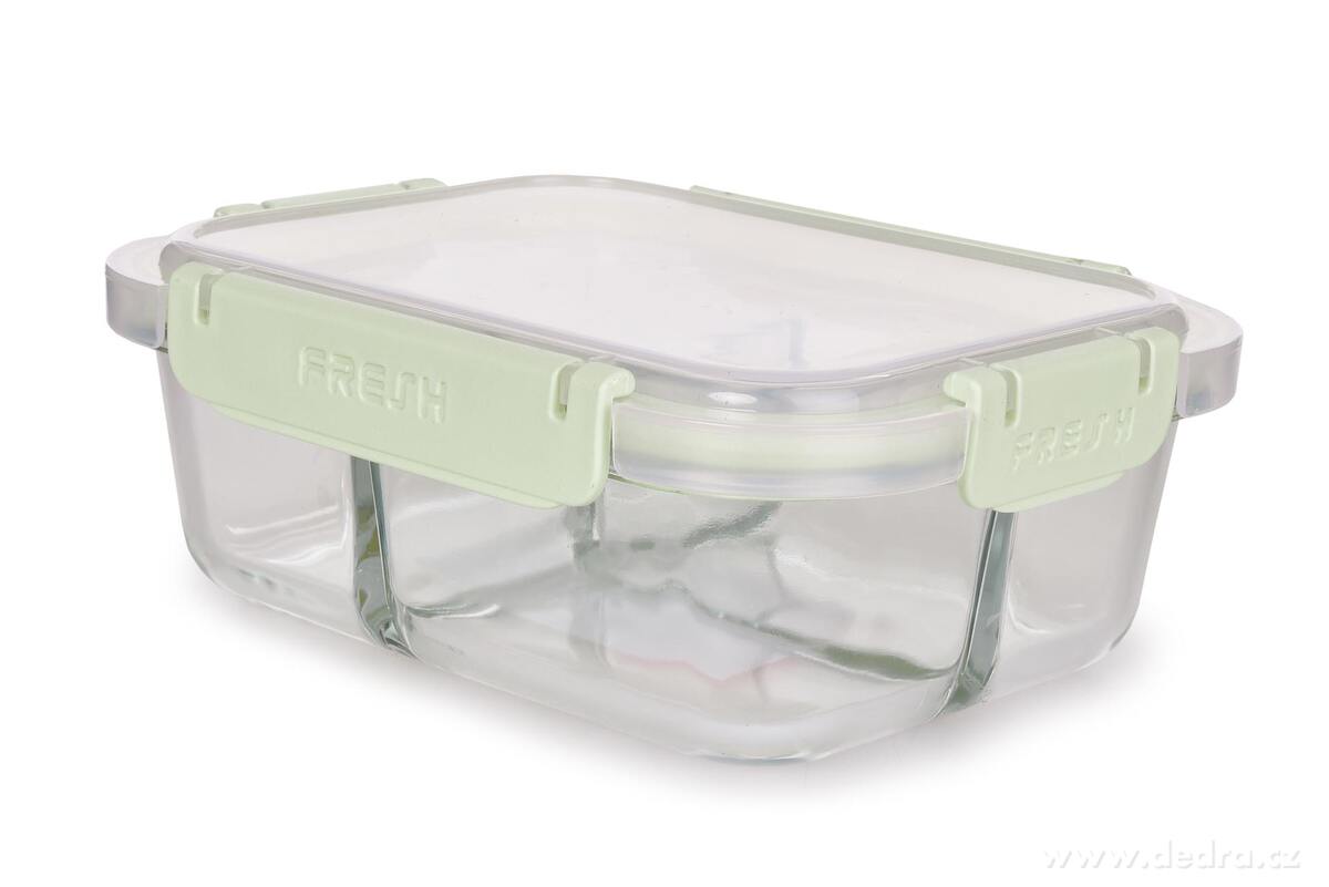 FRESH GLASS CVAK&CVAK sklenená dóza na potraviny 200 + 200 + 300 ml DUOBOX L