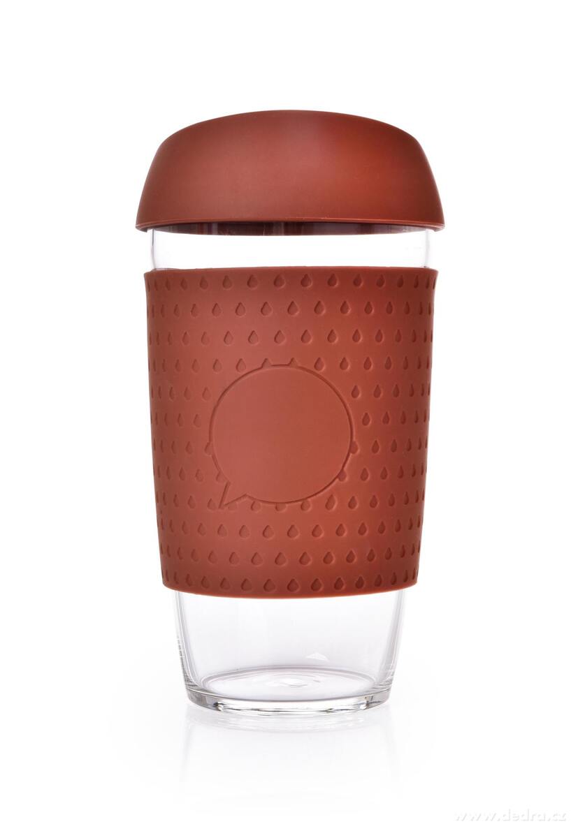 Sklenený hrnček 500 ml KELIMERO® GoEco® - hnedý