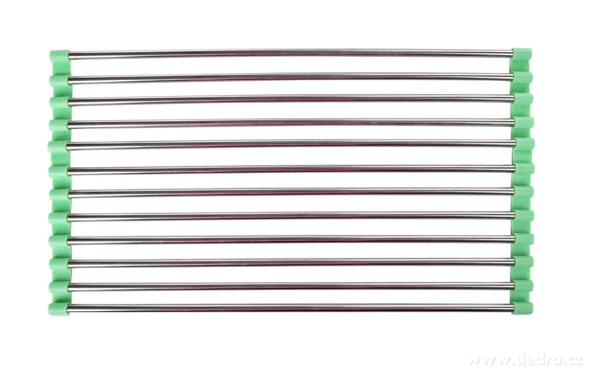 Rolovací odkvapkávač nad drez, kombinácia nerez a silikón