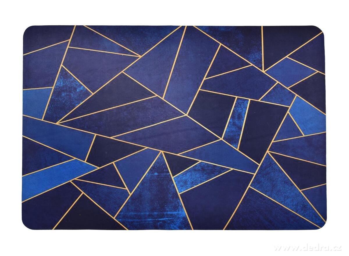 ULTRASAVÁ kúpeľňová podložka kremelinová, 60 x 90 cm, geometrix blue