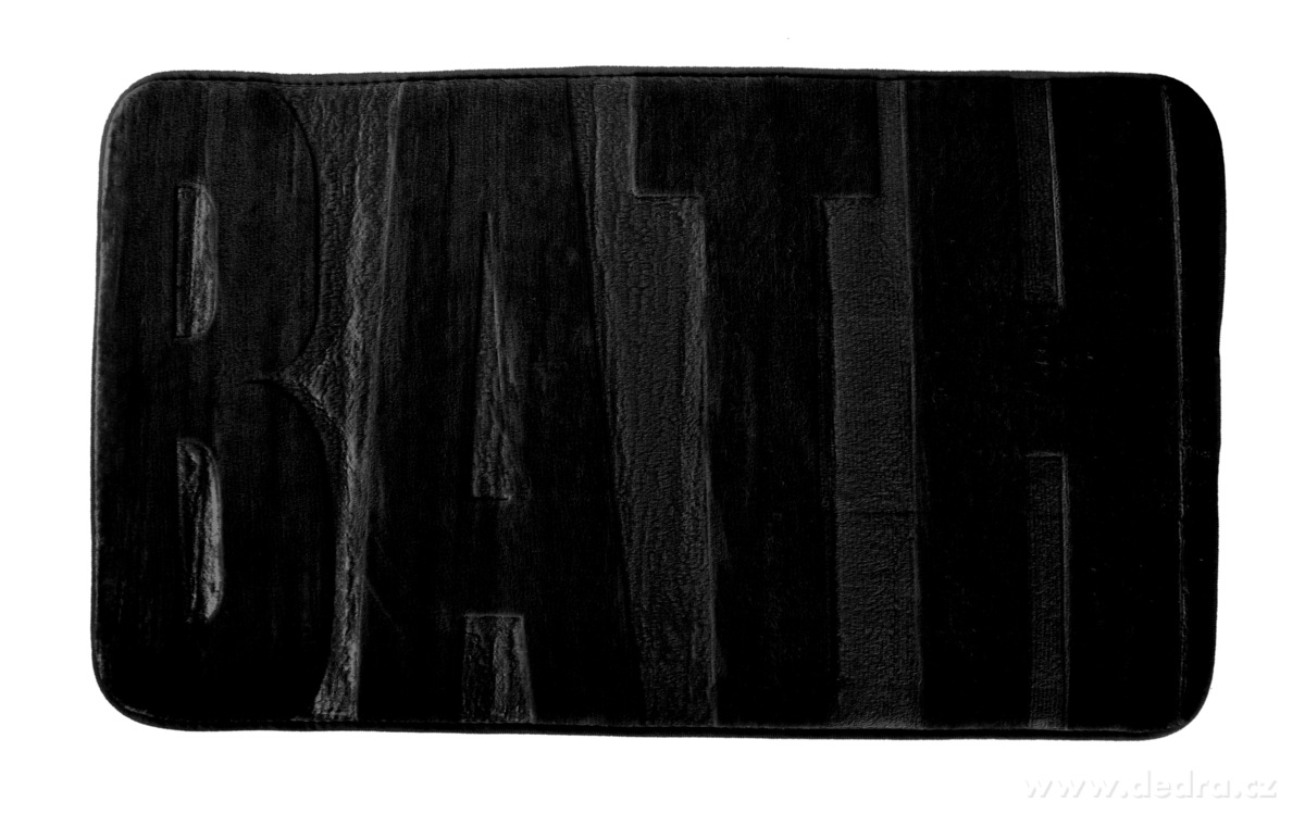 Kúpeľňová predložka BATH 75 x 45 cm,čierná