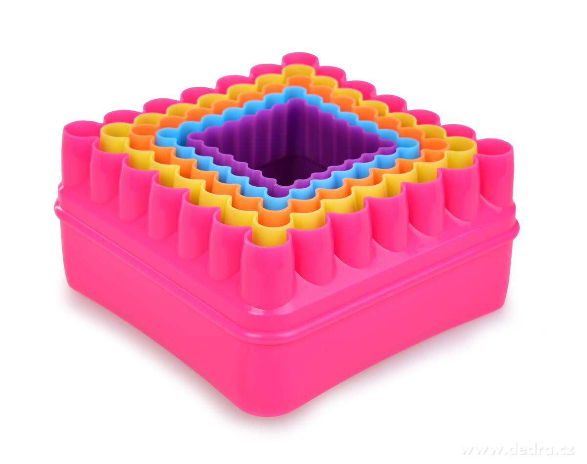 Vykrajovače 5 ks ŠTVORCA obojstranné, hladké & vlnité