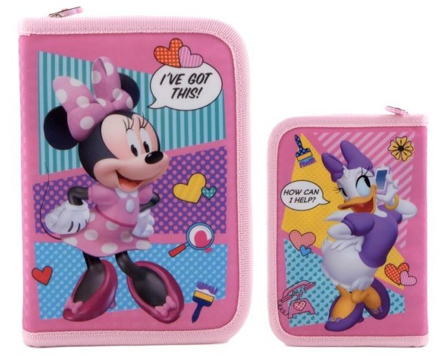 Peračník Minnie Mouse a Daisy dvojklopý ružový
